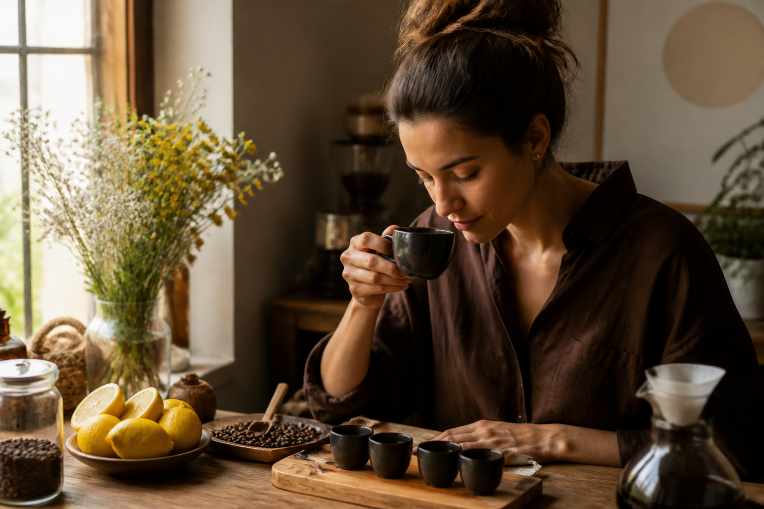 Ce înseamnă note de gust la cafea și cum recunoști aromele de ciocolată citrus nuci și flori