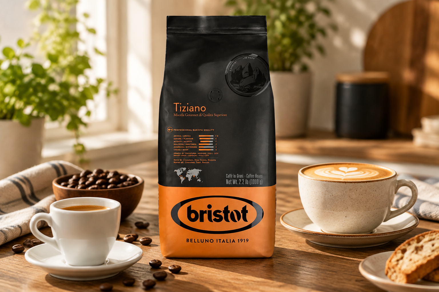 Cum alegi cafeaua pentru espresso și băuturi cu lapte cu Bristot Tiziano