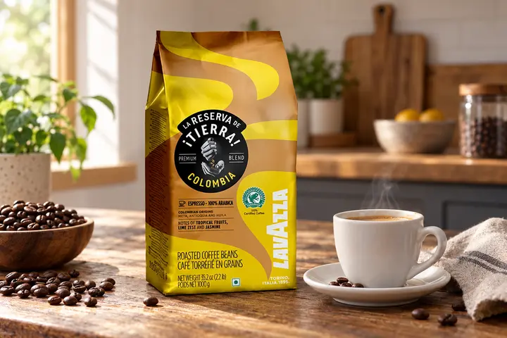 Cafea boabe din Columbia pentru espresso și filtru cu Lavazza Tierra