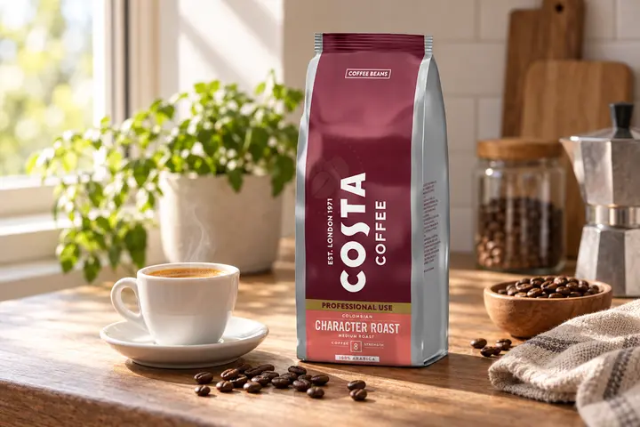 Cum alegi cafeaua boabe pentru espresso și latte cu Costa Medium Professional